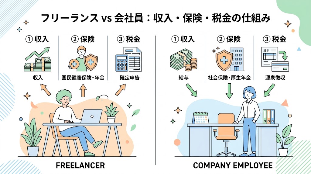 comparing-differences-between-freelancers-company